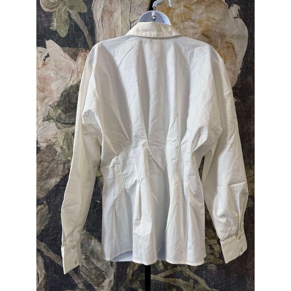 Anthropologie White Blouse “the Tobie” by Exquise long sleeved - Picture 8 of 9